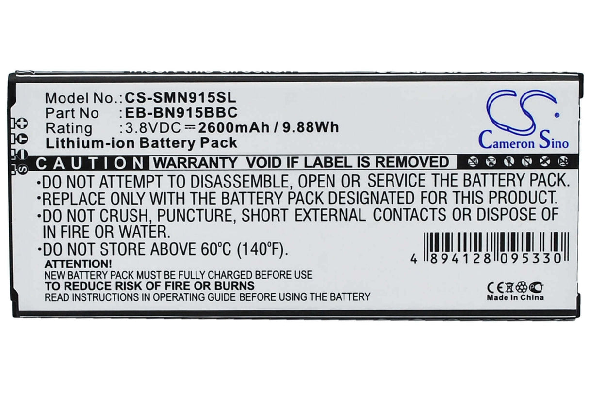 3.8V, Li-ion, 2600mAh, batterie de smartphone compatible avec Samsung, Eb-bn915bbc, Galaxy Note Edge, Note Edge 4g, 9.88Wh Mobile, Smartphone Cameron Sino Technology Limited (Smartphone)