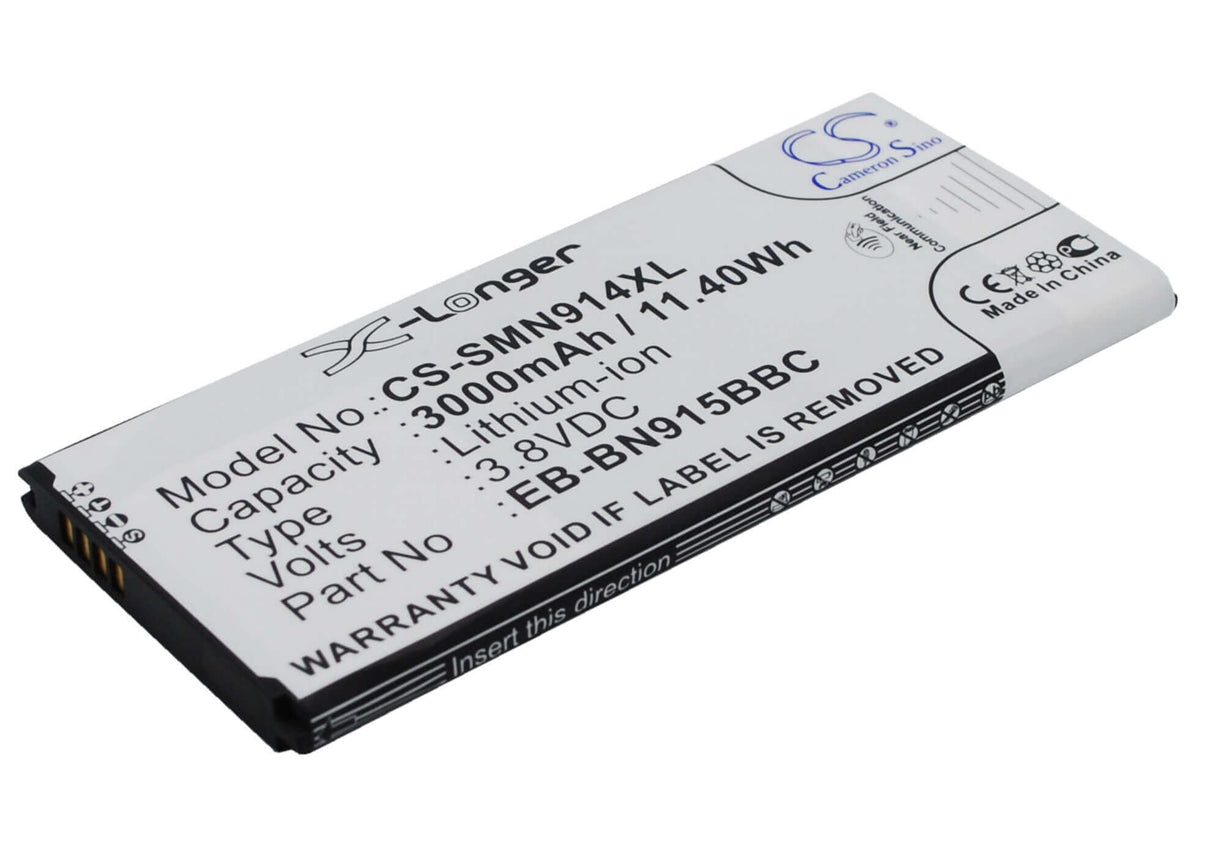 3.8V, Li-ion, 3000mAh, SmartPhone battery fits Samsung, (V2),Eb-bn915bbc, Galaxy Note Edge, Note Edge 4g, 11.4Wh Mobile, SmartPhone Cameron Sino Technology Limited (Smartphone)