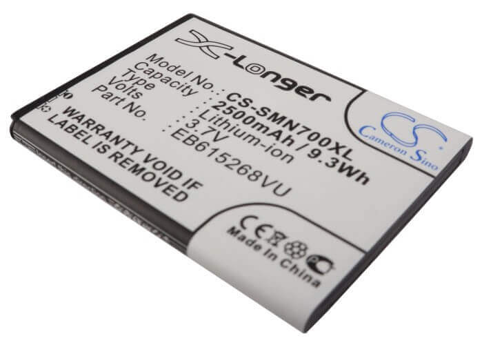 3.7V, Li-ion, 2500mAh, SmartPhone battery fits Telstra, Ntt Docomo, T-mobile, At&t, Samsung, Eb615268va, Galaxy Note, Galaxy Note 4g, 9.25Wh Mobile, SmartPhone Cameron Sino Technology Limited (Smartphone)