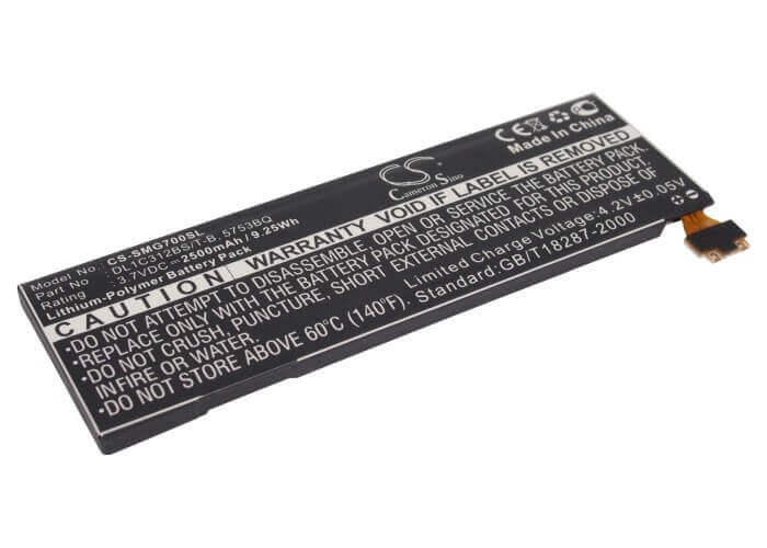 3.7V, Li-Polymer, 2500mAh, Media Player battery fits Samsung, 5735bo, Galaxy Player 5.0, Yp-g70, 9.25Wh Media Player Cameron Sino Technology Limited