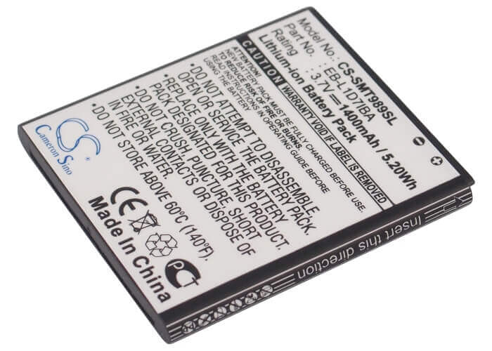 3.7V, Li-ion, 1400mAh, SmartPhone battery fits T-mobile, Samsung, At&t, Eb-l1d7iba, Galaxy S 2 Skyrocket 4g, Galaxy S Ii Skyrocket 4g, 5.18Wh Mobile, SmartPhone Cameron Sino Technology Limited (Smartphone)