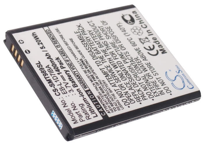 3.7V, Li-ion, 1400mAh, SmartPhone battery fits T-mobile, Samsung, At&t, Eb-l1d7iba, Galaxy S 2 Skyrocket 4g, Galaxy S Ii Skyrocket 4g, 5.18Wh Mobile, SmartPhone Cameron Sino Technology Limited (Smartphone)