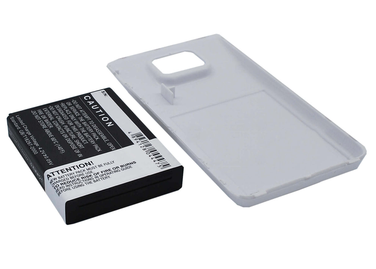 3.7V, Li-ion, 2600mAh, SmartPhone battery fits Samsung, (White),Eb-f1a2gbu, Galaxy S Ii, Galaxy S2, 9.62Wh Mobile, SmartPhone Cameron Sino Technology Limited (Smartphone)