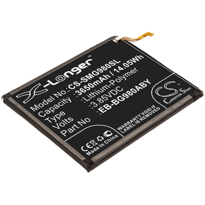 3.85V, Li-Polymer, 3650mAh, SmartPhone battery fits Samsung, Eb-bg980aby, Galaxy S11e, Galaxy S20, 14.05Wh Mobile, SmartPhone Cameron Sino Technology Limited (Smartphone)