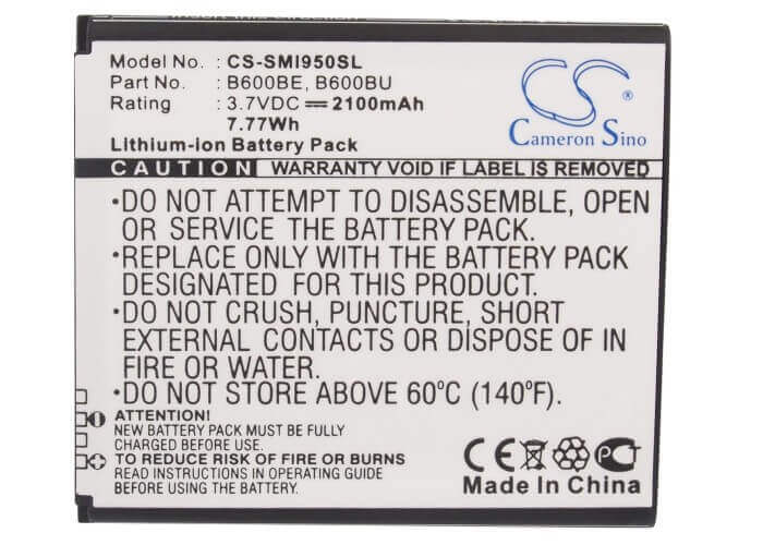 3.7V, Li-ion, 2100mAh, batterie de smartphone compatible avec Samsung, B600bc, Altius, Galaxy S 4 Duos, 7.77Wh Mobile, SmartPhone Cameron Sino Technology Limited (Smartphone)