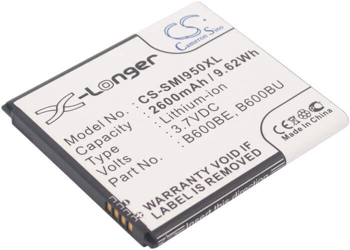 3.8V, Li-ion, 2600mAh, SmartPhone battery fits Samsung, (Black),B600bc, Altius, Galaxy S 4 Duos, 9.88Wh Mobile, SmartPhone Cameron Sino Technology Limited (Smartphone)