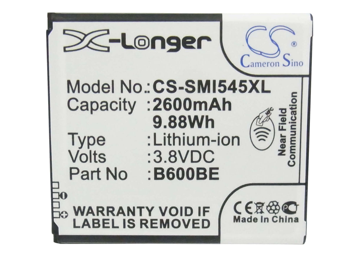 3.8V, Li-ion, 2600mAh, SmartPhone battery fits Samsung, (V2),B600bc, Altius, Galaxy S 4 Duos, 9.88Wh Mobile, SmartPhone Cameron Sino Technology Limited (Smartphone)