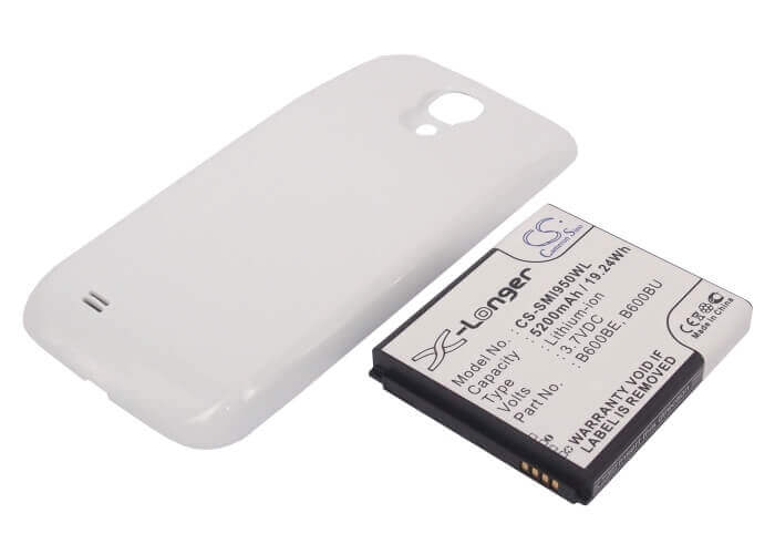 3.7V, Li-ion, 5200mAh, SmartPhone battery fits Samsung, (White),B600be, Galaxy S4, Galaxy S4 Lte, 19.24Wh Mobile, SmartPhone Cameron Sino Technology Limited (Smartphone)