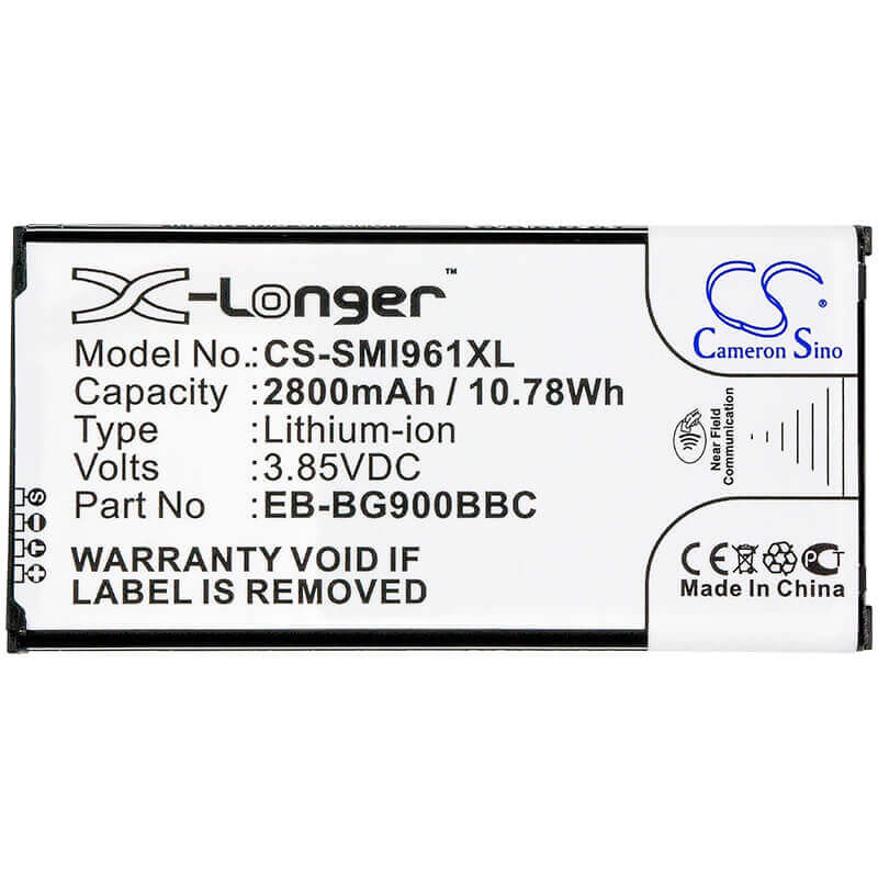 3.85V, Li-ion, 2800mAh, SmartPhone battery fits Samsung, Eb-bg900bbc, Galaxy Round, Galaxy Round Lte, 10.78Wh Mobile, SmartPhone Cameron Sino Technology Limited (Smartphone)