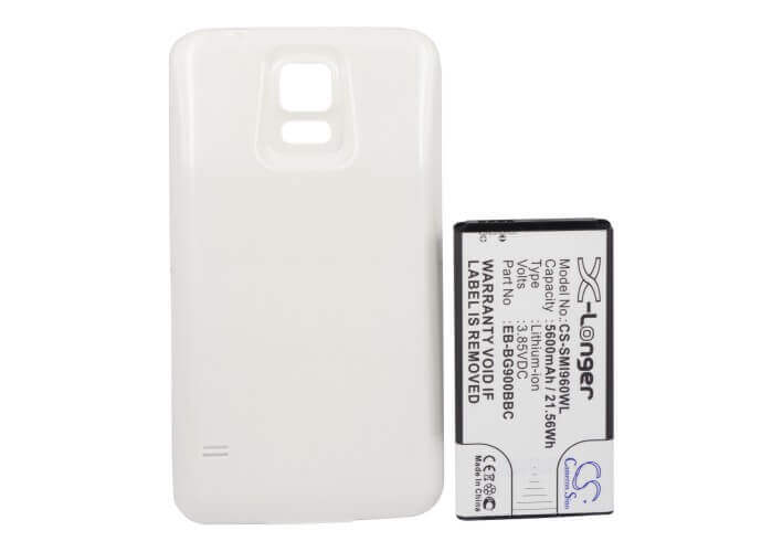 3,85V, Li-ion, 5600mAh, batterie de smartphone compatible Samsung, (Blanc), Eb-b900bc, Galaxy S5, Galaxy S5 Lte, 21,56Wh Mobile, Smartphone Cameron Sino Technology Limited (Smartphone)