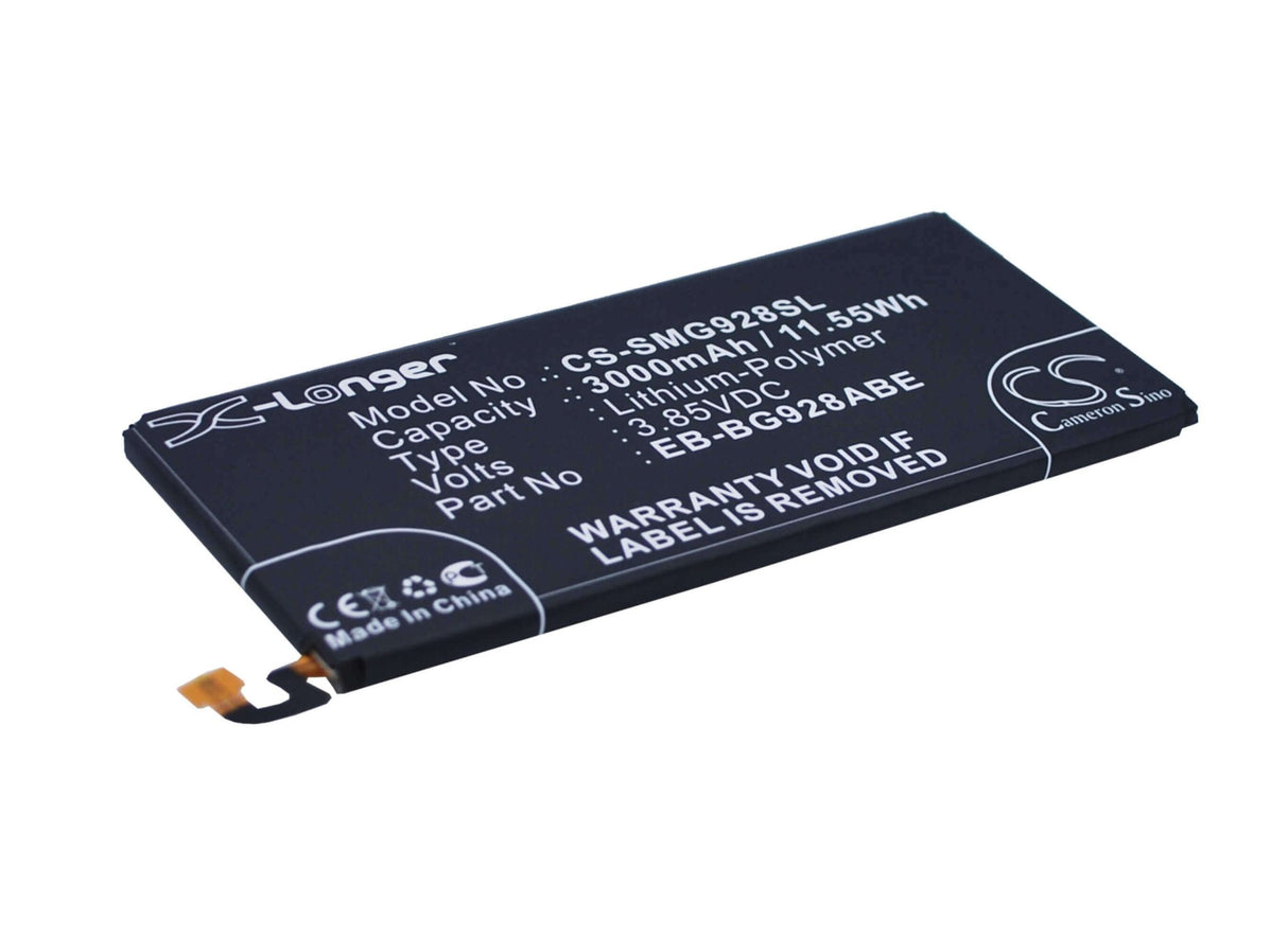 3.85V, Li-Polymer, 3000mAh, SmartPhone battery fits Samsung, Eb-bg928abe, Galaxy S6 Edge Dual Sim, Galaxy S6 Edge Plus, 11.55Wh Mobile, SmartPhone Cameron Sino Technology Limited (Smartphone)