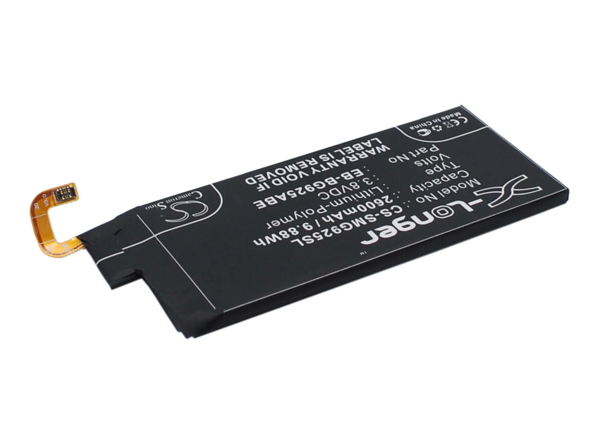 3.8V, Li-Polymer, 2600mAh, SmartPhone battery fits Samsung, Eb-bg925aba, Galaxy S6 Edge, Galaxy S6 Edge Td-lte, 9.88Wh Mobile, SmartPhone Cameron Sino Technology Limited (Smartphone)