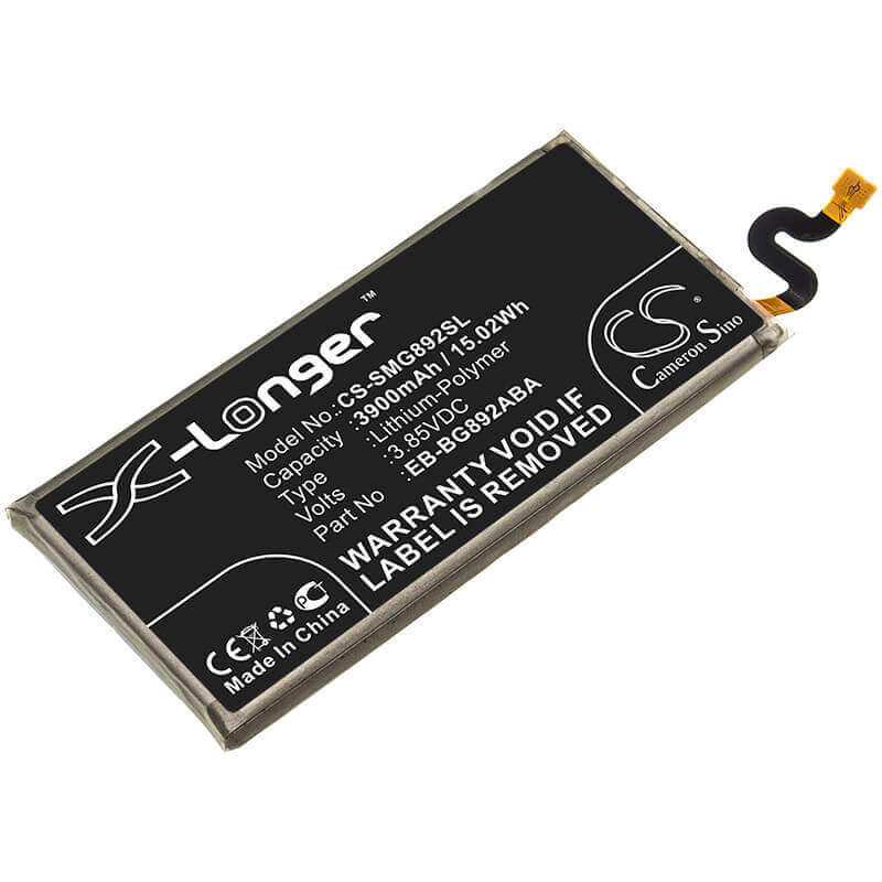 3.85V, Li-Polymer, 3900mAh, SmartPhone battery fits Samsung, Eb-bg892aba, Galaxy S8 Active, Galaxy S8 Active Td-lte, 15.02Wh Mobile, SmartPhone Cameron Sino Technology Limited (Smartphone)