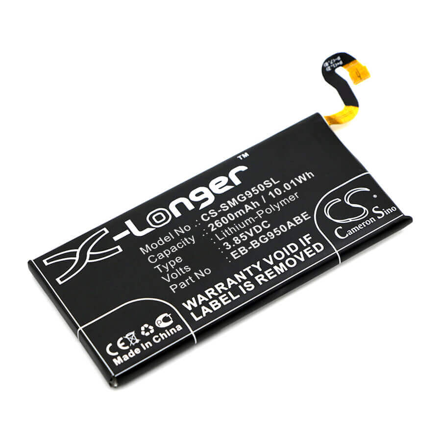 3.85V, Li-Polymer, 2600mAh, SmartPhone battery fits Samsung, Eb-bg950aba, Dream 2, Galaxy S8, 10.01Wh Mobile, SmartPhone Cameron Sino Technology Limited (Smartphone)