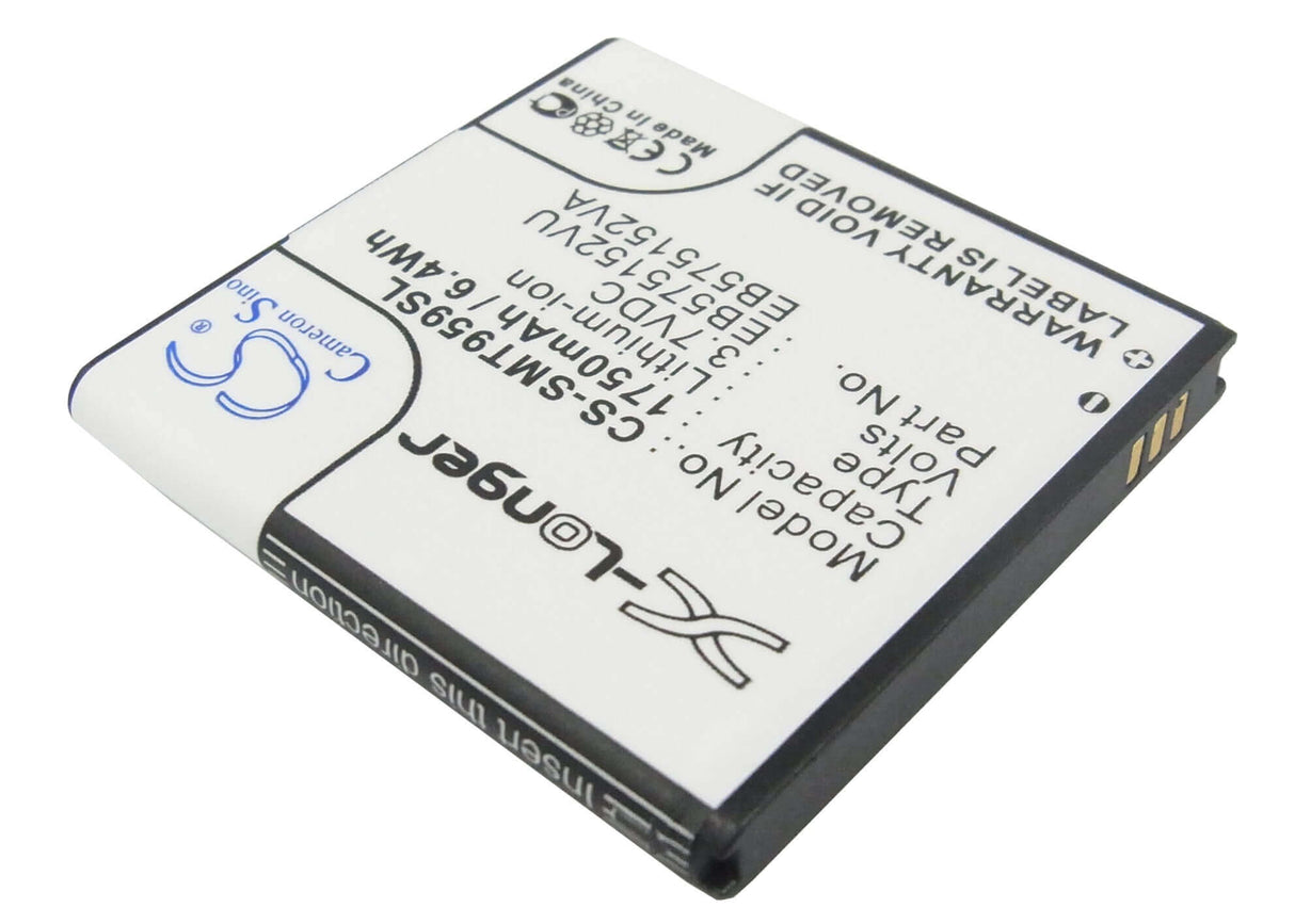 3.7V, Li-ion, 1750mAh, SmartPhone battery fits Verizon, Eb575152la, Captivate, Epic 4g, 6.48Wh Mobile, SmartPhone Cameron Sino Technology Limited (Suspended)