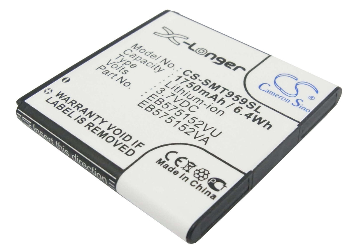 3.7V, Li-ion, 1750mAh, SmartPhone battery fits Verizon, Eb575152la, Captivate, Epic 4g, 6.48Wh Mobile, SmartPhone Cameron Sino Technology Limited (Suspended)