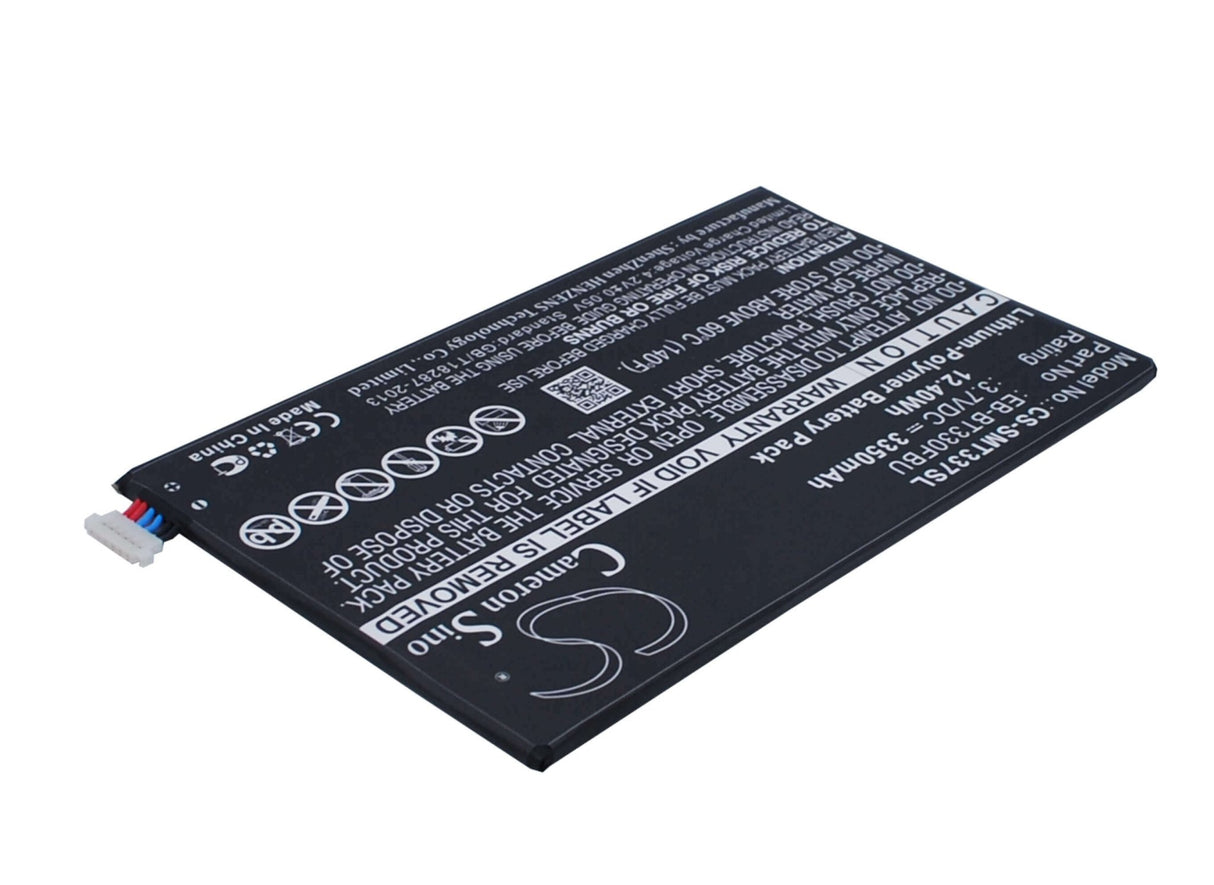 3.7V, Li-Polymer, 3350mAh, Tablet battery fits Samsung, Eb-bt330fbu, Galaxy Tab 4 8.0, Galaxy Tab4 8.0", 12.40Wh Tablet Cameron Sino Technology Limited