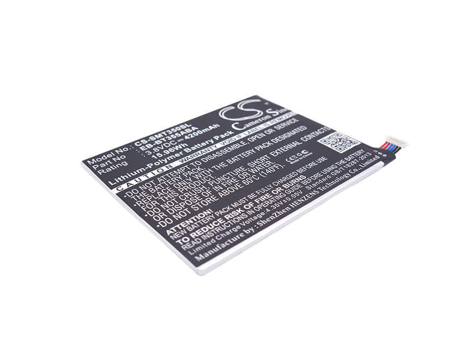3.8V, Li-Polymer, 4200mAh, Tablet battery fits Samsung, Eb-bt355aba, Galaxy Tab A 8.0, Galaxy Tab A 8.0 Sm-t350, 15.96Wh Tablet Cameron Sino Technology Limited