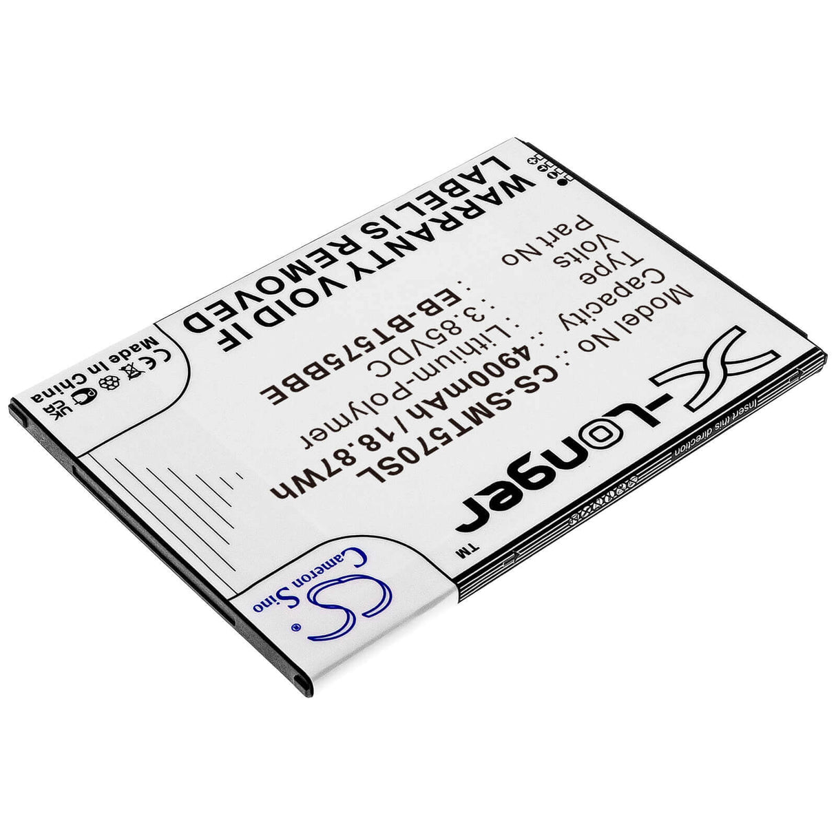 3.85V, Li-Polymer, 4900mAh, Tablet battery fits Samsung, Gh43-05039a, Galaxy Tab Active 3, Galaxy Tab Active 3 8.0, 18.87Wh Tablet Cameron Sino Technology Limited