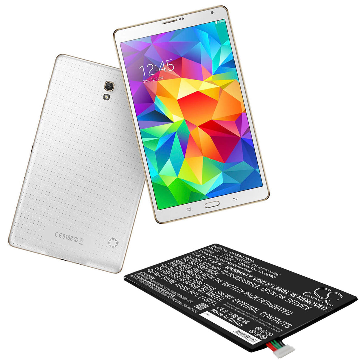 3.8V, Li-Polymer, 4200mAh, Tablet battery fits Samsung, Eb-bt705fbc, Galaxy Tab S 8.4, Galaxy Tab S 8.4 Wifi, 15.96Wh Tablet Cameron Sino Technology Limited