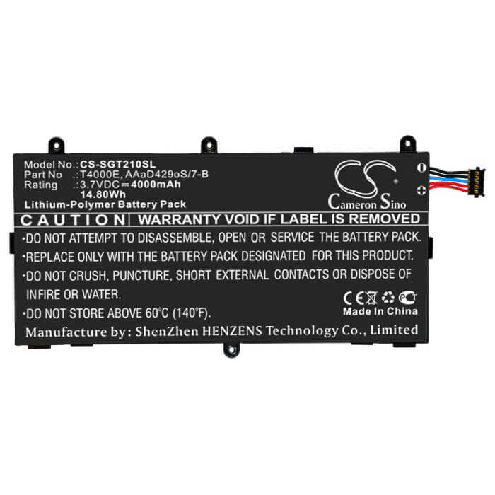 3.7V, Li-Polymer, 3600mAh, Tablet battery fits Samsung, Aaad429os/7-b, Galaxy Tab 3 7.0, Galaxy Tab 3 Kids, 13.32Wh Tablet Cameron Sino Technology Limited