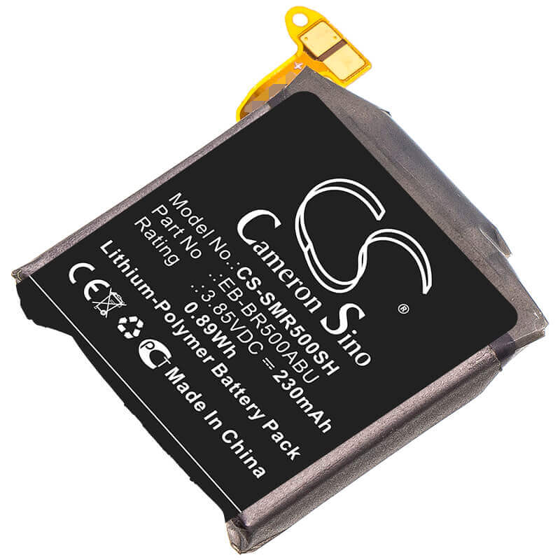 3.85V, Li-Polymer, 230mAh, Smartwatch battery fits Samsung, Eb-br500abu, Galaxy Watch Active, Sm-r500, 0.89Wh Smartwatch Cameron Sino Technology Limited