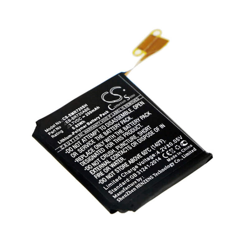 3.7V, Li-Polymer, 250mAh, Smartwatch battery fits Samsung, Eb-br720abe, Gear S2, Gear S2 Classic, 0.93Wh Smartwatch Cameron Sino Technology Limited