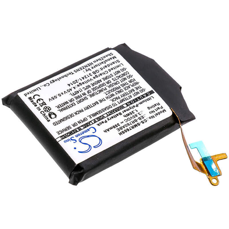 3.85V, Li-Polymer, 350mAh, Smartwatch battery fits Samsung, Eb-br760, Gear S3 Classic, Gear S3 Classic Lte, 1.35Wh Smartwatch Cameron Sino Technology Limited
