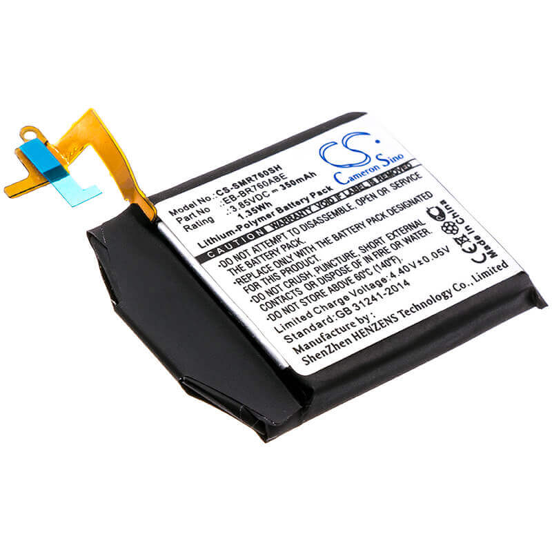 3.85V, Li-Polymer, 350mAh, Smartwatch battery fits Samsung, Eb-br760, Gear S3 Classic, Gear S3 Classic Lte, 1.35Wh Smartwatch Cameron Sino Technology Limited