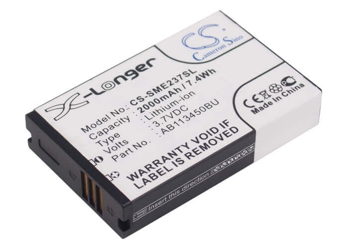 3,7V, Li-ion, 2000mAh, batterie de smartphone compatible Samsung, Ab113450bu, E2370 Solid, Gt-e2370, 7,4Wh Mobile, Smartphone Cameron Sino Technology Limited (Smartphone)