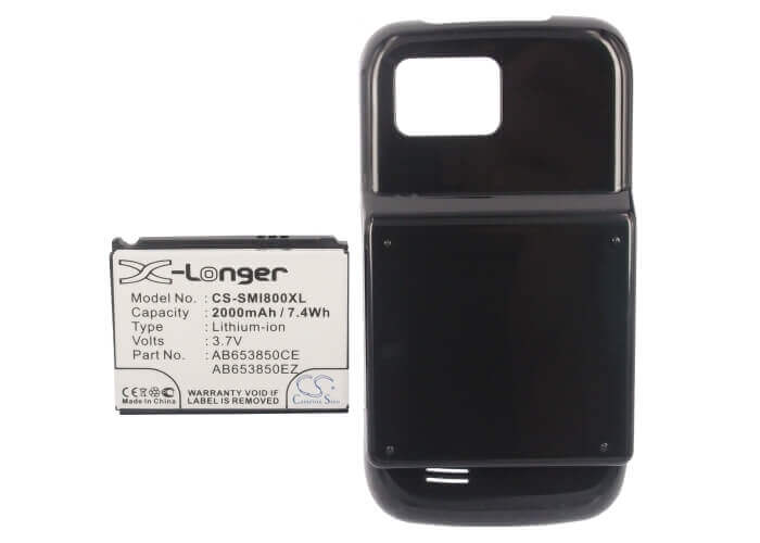 3.7V, Li-ion, 2000mAh, batterie de smartphone compatible avec Samsung, Ab653850ce, Gt-i8000, Gt-i8000h, 7.4Wh Mobile, Smartphone Cameron Sino Technology Limited (Smartphone)