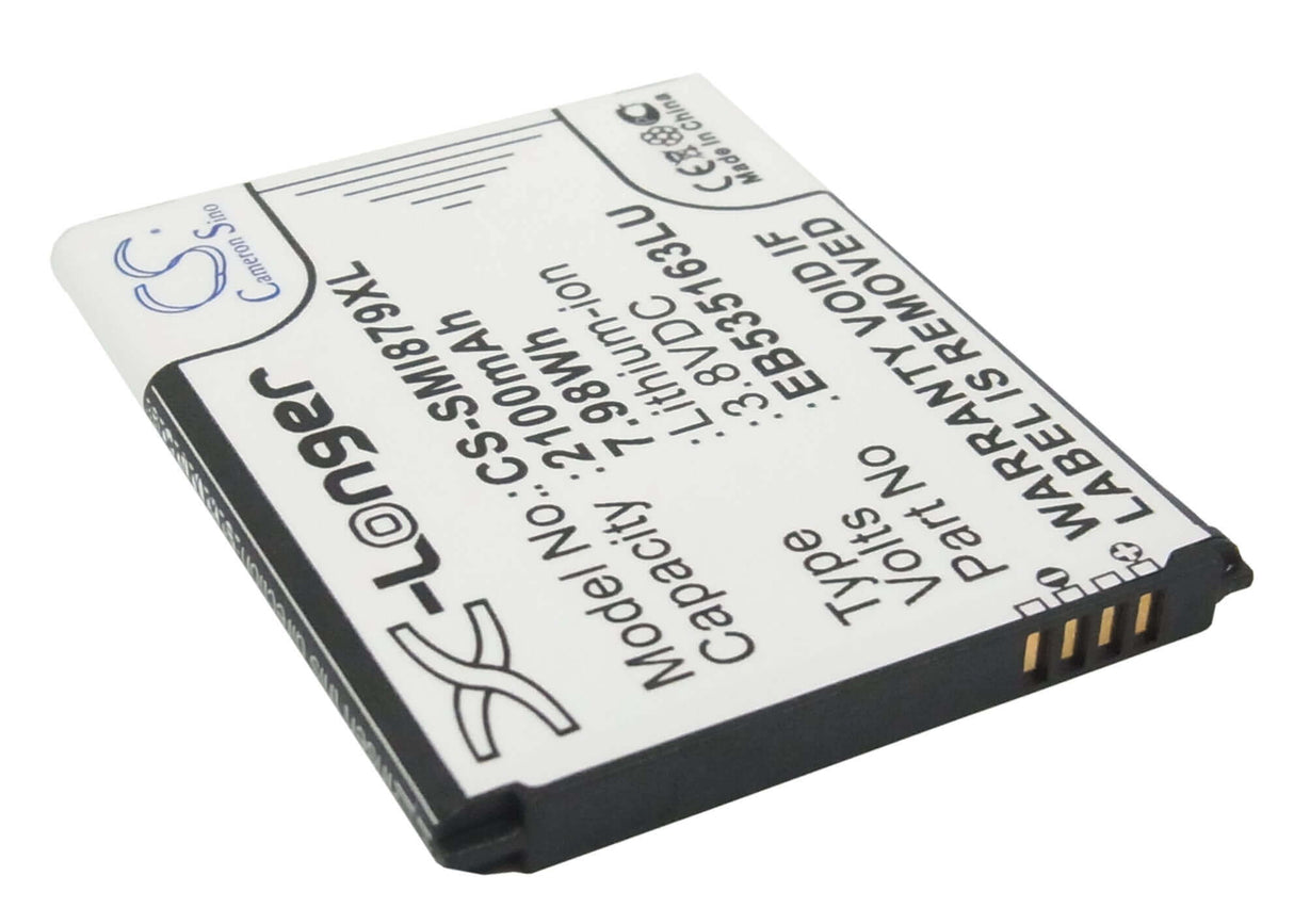 3.8V, Li-ion, 2100mAh, SmartPhone battery fits Samsung, (V2),Eb535163la, Galaxy Grand, Galaxy Grand Duos, 7.98Wh Mobile, SmartPhone Cameron Sino Technology Limited (Smartphone)