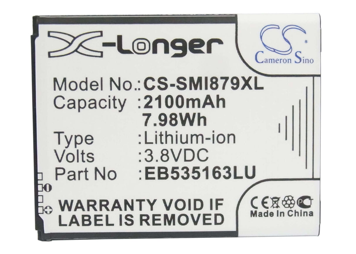 3.8V, Li-ion, 2100mAh, SmartPhone battery fits Samsung, (V2),Eb535163la, Galaxy Grand, Galaxy Grand Duos, 7.98Wh Mobile, SmartPhone Cameron Sino Technology Limited (Smartphone)