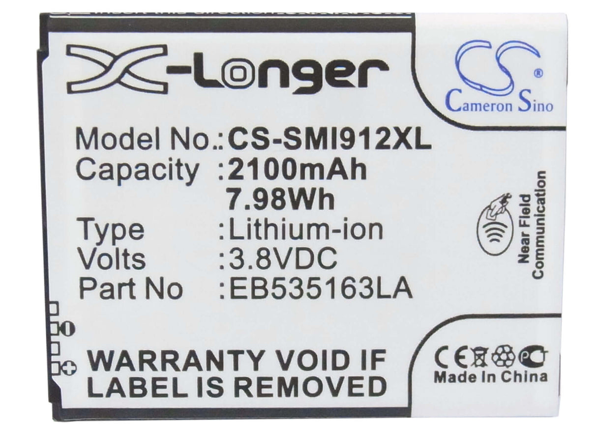 3,8V, Li-ion, 2100mAh, batterie de smartphone compatible avec Samsung, (Noir), Eb535163la, Galaxy Grand, Galaxy Grand Duos, 7,98Wh Mobile, Smartphone Cameron Sino Technology Limited (Smartphone)