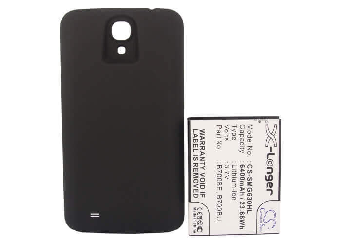 3.7V, Li-ion, 6400mAh, SmartPhone battery fits Samsung, B700be, Galaxy Mega 6.3, Galaxy Mega 6.3 Lte 8gb, 23.68Wh Mobile, SmartPhone Cameron Sino Technology Limited (Smartphone)