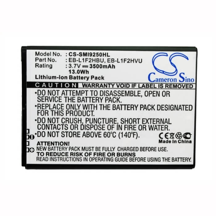 3.7V, Li-ion, 3500mAh, SmartPhone battery fits Samsung, (Black),Eb-l1f2hbu, Galaxy Nexus, Gt-i9250, 12.95Wh Mobile, SmartPhone Cameron Sino Technology Limited (Smartphone)
