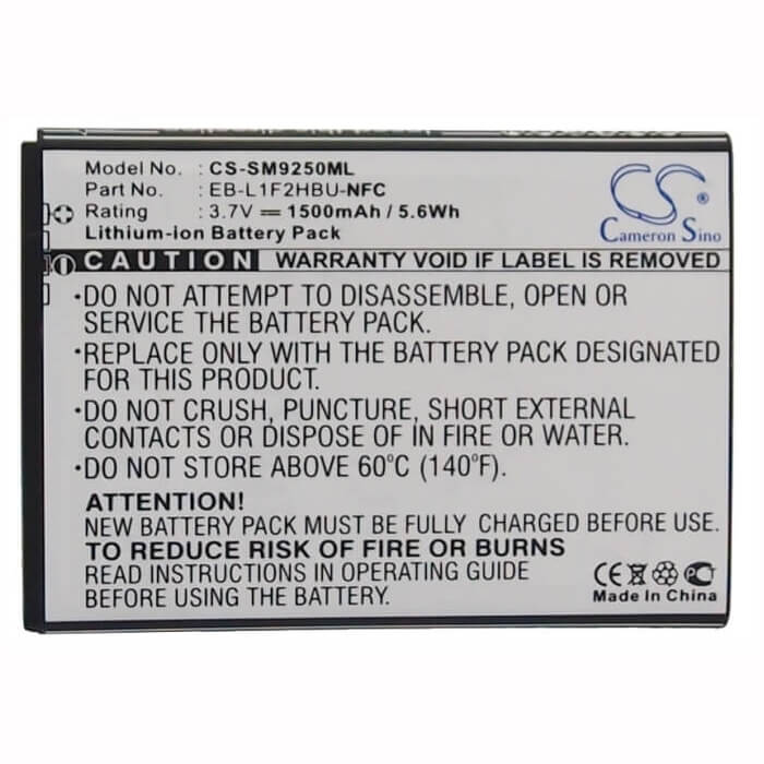 3,7V, Li-ion, 1500mAh, batterie de smartphone compatible Samsung, Eb-l1f2hbu, Galaxy Nexus, Gt-i9250, 5,55Wh Mobile, SmartPhone Cameron Sino Technology Limited (Suspendu)