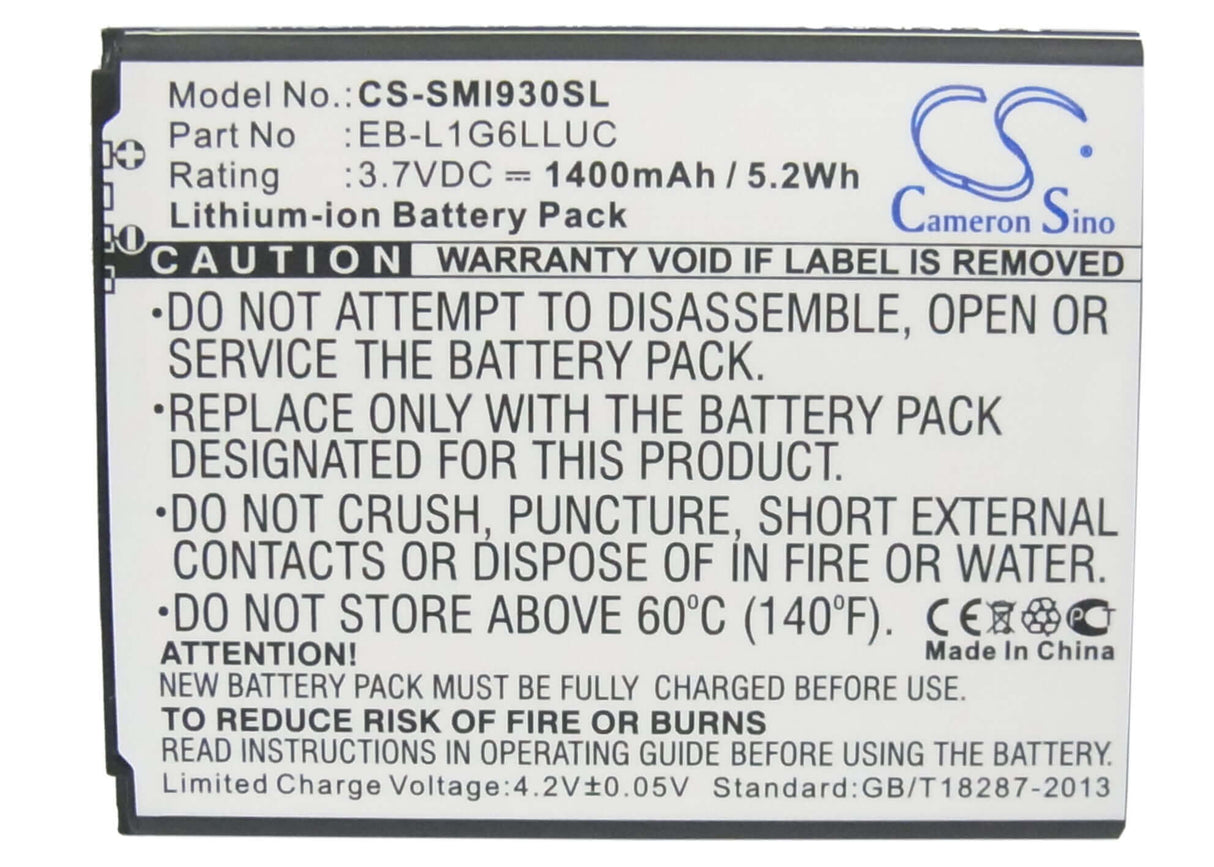 3.7V, Li-ion, 1400mAh, batterie de smartphone compatible avec Samsung, Sprint, Eb585158lp, Galaxy S 3, Galaxy S Iii, 5.18Wh Mobile, smartphone Cameron Sino Technology Limited (Smartphone)