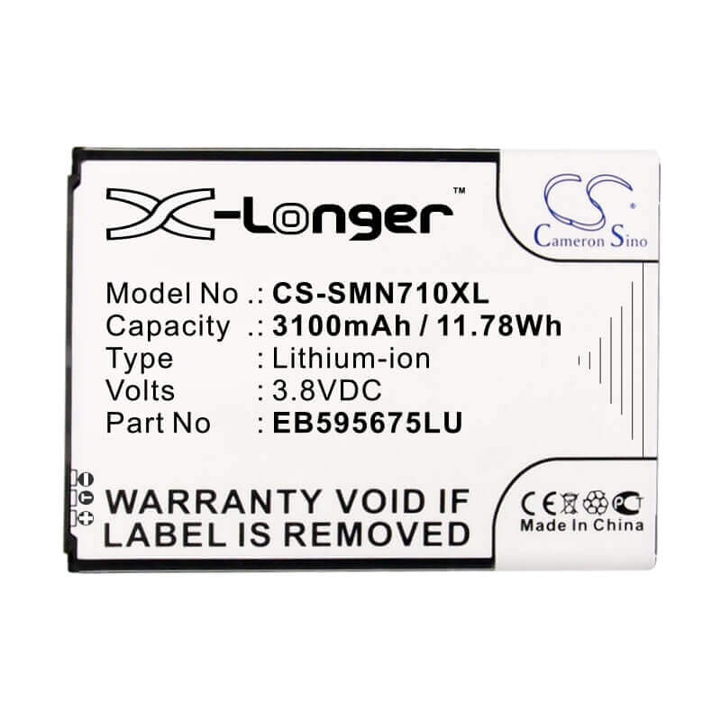 3.8V, Li-ion, 3100mAh, batterie de smartphone compatible avec Verizon, Sprint, Samsung, Eb595675lu, Galaxy Note 2, Galaxy Note Ii, 11.78Wh Mobile, Smartphone Cameron Sino Technology Limited (Smartphone)