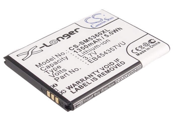 3.7V, Li-ion, 1350mAh, SmartPhone battery fits Samsung, Eb454357va, Galaxy Chat, Galaxy M Pro 2, 5Wh Mobile, SmartPhone Cameron Sino Technology Limited (Smartphone)