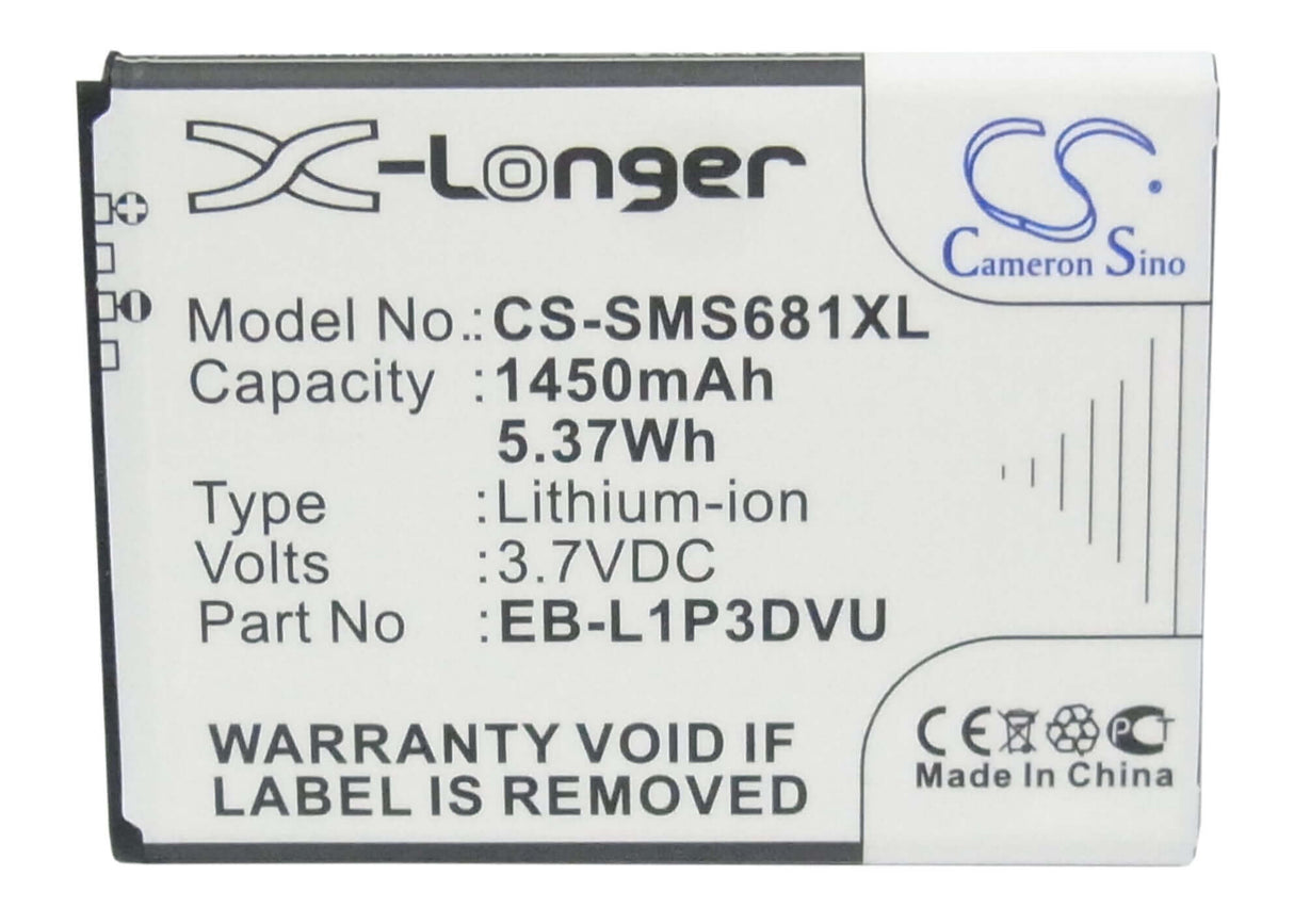 3,7V, Li-ion, 1450mAh, batterie pour smartphone compatible avec Samsung, Eb-l1p3dvu, Galaxy Ace Duos, Galaxy Fame, 5,37Wh Mobile, Smartphone Cameron Sino Technology Limited (Suspendu)