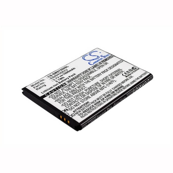 3.7V, Li-ion, 1000mAh, SmartPhone battery fits Samsung, Eb464358vu, Galaxy Appeal, Sgh-i827, 3.7Wh Mobile, SmartPhone Cameron Sino Technology Limited (Suspended)
