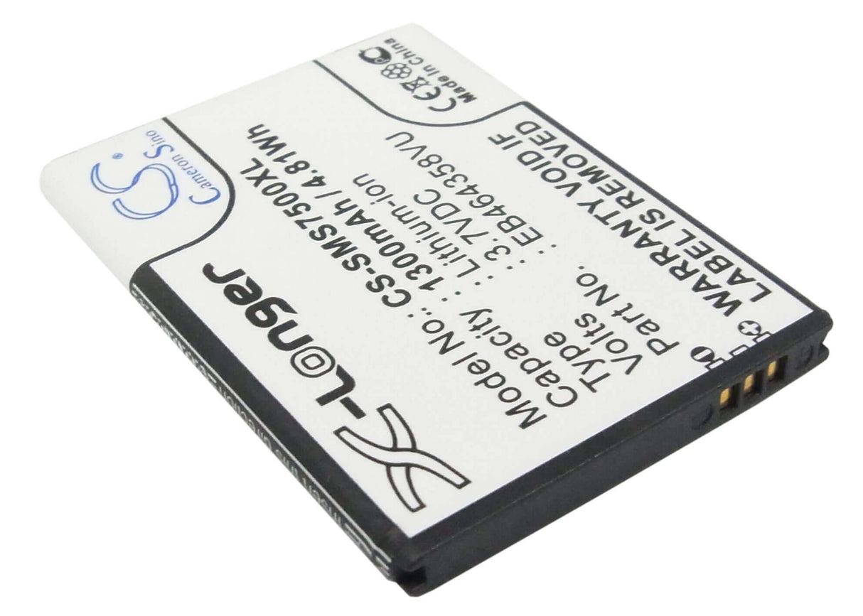 3.7V, Li-ion, 1300mAh, SmartPhone battery fits Samsung, Eb464358vu, Galaxy Appeal, Sgh-i827, 4.81Wh Mobile, SmartPhone Cameron Sino Technology Limited (Suspended)