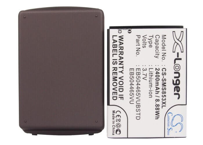 3.7V, Li-ion, 2400mAh, SmartPhone battery fits Samsung, Eb504465vu, Gt-s8530, Wave Ii, 8.88Wh Mobile, SmartPhone Cameron Sino Technology Limited (Suspended)