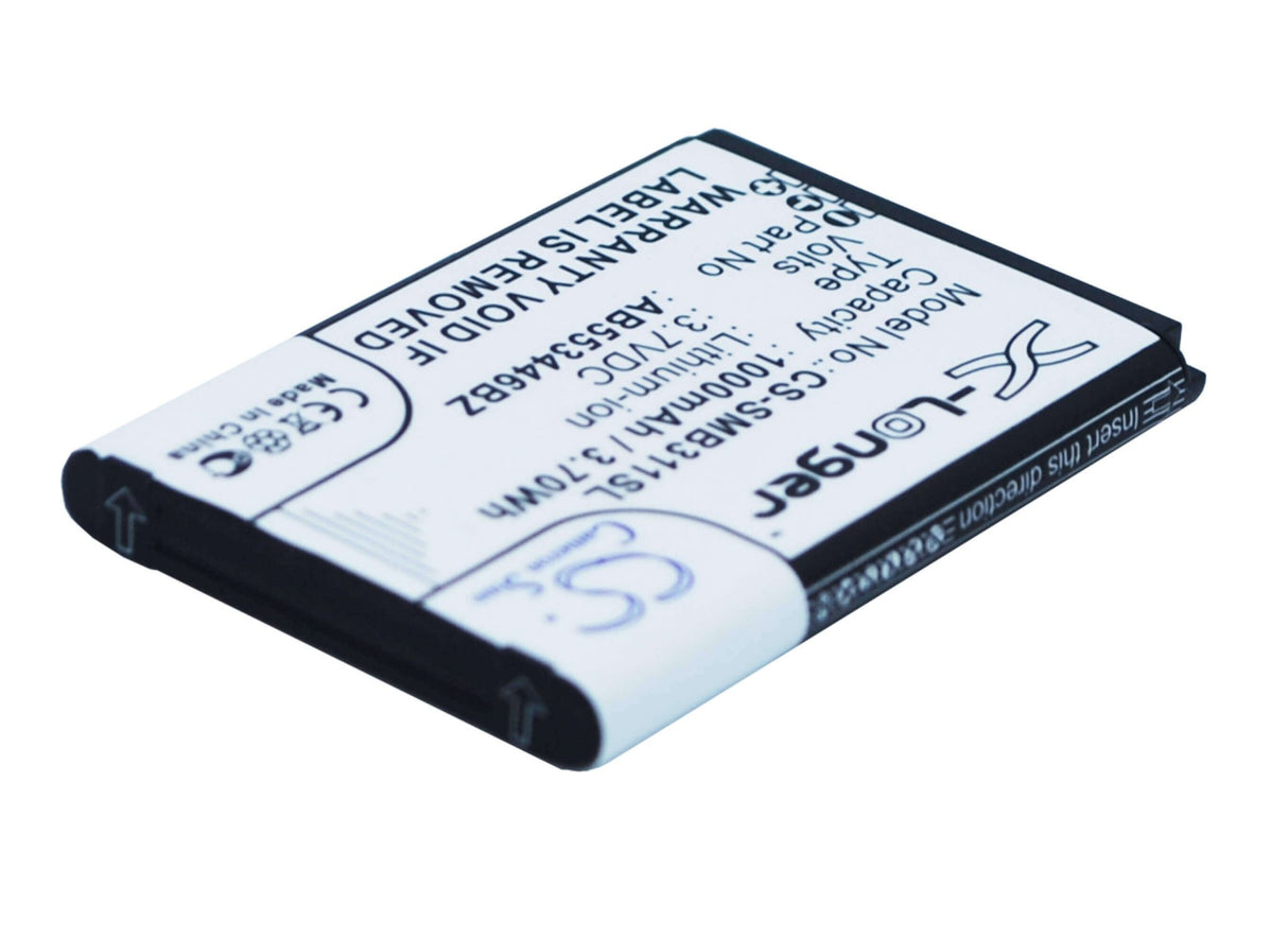 3,7V, Li-ion, 1000mAh, batterie de smartphone compatible avec Samsung, Ab553446bz, Gusto 3, Sm-b311, 3,7Wh Mobile, Smartphone Cameron Sino Technology Limited (Smartphone)