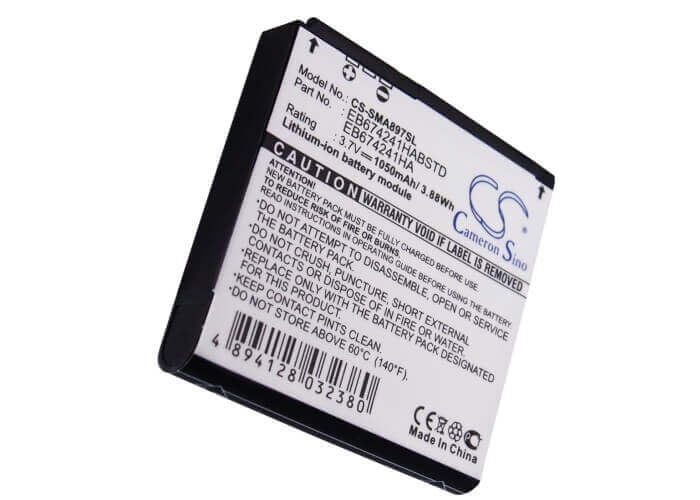 Batterie de smartphone 3,7 V, Li-ion, 1050 mAh, compatible avec Samsung, Eb674241ha, Mythic A897, Mythic Sgh-a897, 3,89 Wh Mobile, SmartPhone Cameron Sino Technology Limited (Suspendu)