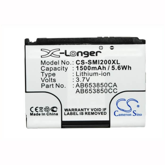 3.7V, Li-ion, 1500mAh, SmartPhone battery fits Samsung, Ab653850ca, Behold Ii T939, Gt-i809, 5.55Wh Mobile, SmartPhone Cameron Sino Technology Limited (Suspended)
