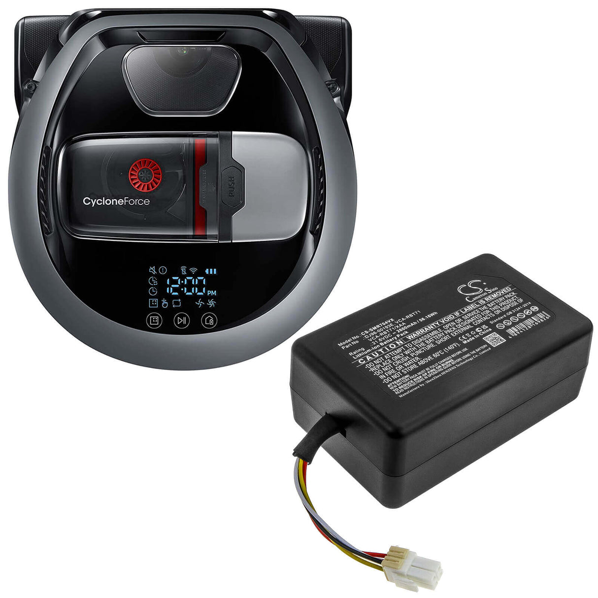 Vacuum battery for Samsung, Powerbot R7040, R1am7010uw / Aa, Vr1am7010u5 / Aa 21.6v, 2600mah - 56.16wh Vacuum Cameron Sino Technology Limited