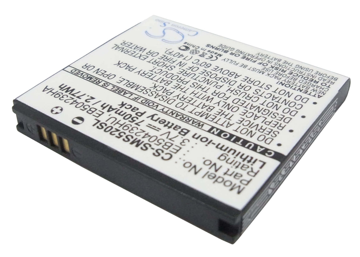 3,7V, Li-ion, 750mAh, batterie pour smartphone compatible avec Samsung, Eb504239ha, Gt-s5200, Gt-s5200c, 2,78Wh Mobile, Smartphone Cameron Sino Technology Limited (Smartphone)