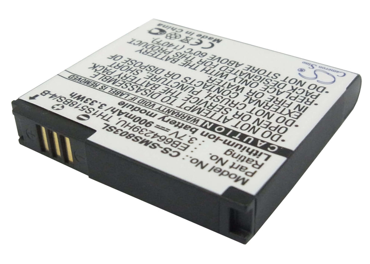 3.7V, Li-ion, 900mAh, SmartPhone battery fits Samsung, Eb664239hu, Gt-s7550, Gt-s8000, 3.33Wh Mobile, SmartPhone Cameron Sino Technology Limited (Suspended)